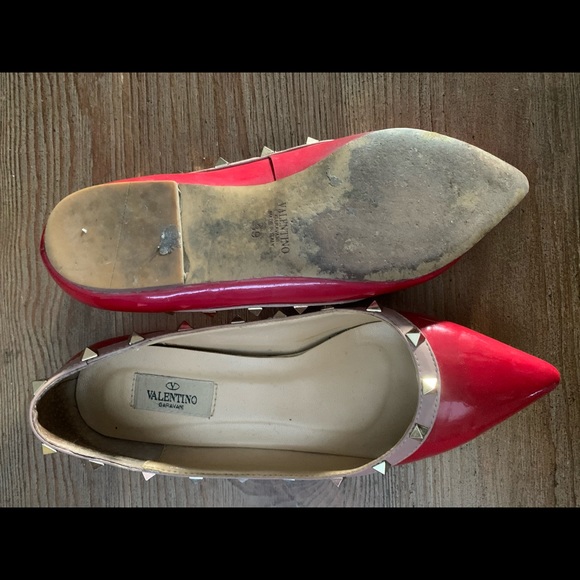 Valentino Garavani Patent Rockstud Ballet Flat 39 - Picture 2 of 3